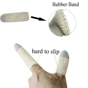 Natuurlijk Wit Touchscreen Katoenen Vingerbedjes Met Elastische Verschillende Maten Voor Handen Duimbescherming Tegen Slijtage Eczeem - Product Image 2