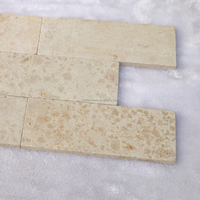 Mosaïque de carreaux de marbre beige Jura, bande longue, finition mate, pour décoration murale intérieure, revêtement de sol en pierre rayée pour salon