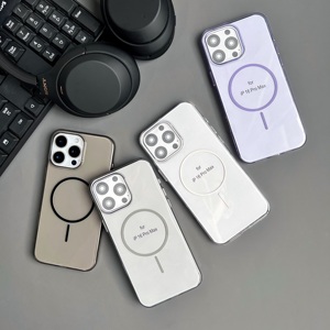 Fundas Magnéticas Inalámbricas Translúcidas, Coloridas, Elegantes y Simples, de PC Rígido a Prueba de Golpes para Teléfonos Móviles 16 Pro - Product Image 3