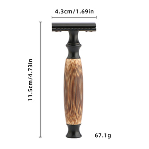 Afeitado de hombre con mango de bambú natural, maquinilla de afeitar clásica de doble filo - Product Image 5