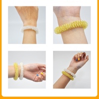 Anneau de massage à picots pour acupression, rouleau de massage pour doigts et poignets, masseur anti-stress pour mains et poignets, vente en gros