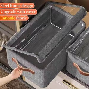 Wholesale Closet Pants Jeans Underwear Organizer Baby Drawer Organizer <b>Clothes</b> Foldable <b>Clothes</b> <b>Storage</b> Box Drawer with Lid - Product Image 5