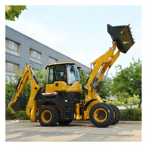 FREE SHIPPING China 4x4 Backhoe Loader Wheel Drive 400kg-2.5ton Mini Loader Backhoe Loader