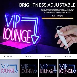 VIP Lounge Letreros Neon LED indoor hanging ambient light shop <b>sign</b> wall decoration light entrance indicator light luminous <b>sign</b> - Product Image 4