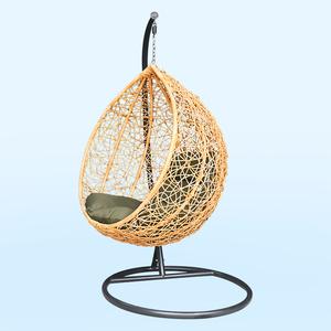 Fauteuil suspendu en <span class=keywords><strong>rotin</strong></span> de haute qualité pour salon avec support, fauteuil suspendu en forme d'œuf - Product Image 2