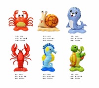 Ballons en Mylar en forme d'animaux (Crabe, Homard, Escargot, Phoque, Hippocampe, Tortue) pour centres de table, baby shower, anniversaire, remise de diplôme, jeux écologiques