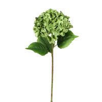 Bunga Artificial Terlaris Satu Tangkai Sutra Hijau Tua Hydrangea untuk Pernikahan Hari Valentine Baru