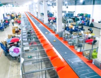 E-Commerce Lager Sortierstation Schmaler Kreuzband-Sortierer Förderband für Pakete Taschen Kartons Boxen