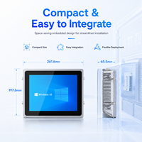 Computadora con Pantalla Táctil de 10.4 Pulgadas Sin Ventilador, CPU J6412 N100 I3-4005U, Doble LAN, COM, USB, HD para Kiosco, Control HMI, PC Todo en Uno