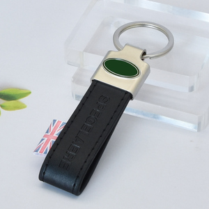High Quality Zinc Alloy Metal Pu <strong>Leather</strong> Keychain Personalized Logo Car <strong>Leather</strong> <strong>Keyring</strong> for Promotion Activities - Product Image 5