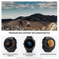 Garmin Fenixs 8 51mm AMOLED Bracelet en caoutchouc respirant Gris ardoise Noir WW