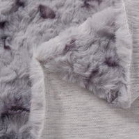 Tissu en fausse fourrure de lapin 100 % polyester, peluche, polaire d'agneau, imprimé directement, uni, teint, en trame, vente en gros