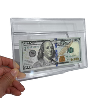 Impression personnalisée, porte-timbres recyclables en plastique pour billets de banque par soudage par ultrasons, porte-dalles en monnaie graduée