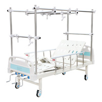 Lit de traction orthopédique médical, lit de physiothérapie réglable pour hôpital avec poteau IV