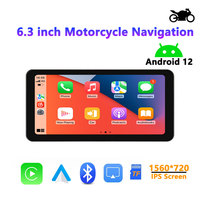 Navigation GPS portable Android pour moto de 6.3 pouces prend en charge la fonction radio CarPlay sans fil et Android Auto avec DVR