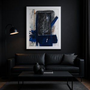 Pintura de puerta sin marco de estilo japonés arte de pared abstracto grande para espacios corporativos - Product Image 3