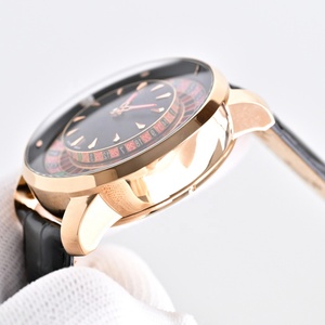 Montre de luxe pour hommes, jeu de <span class=keywords><strong>roulette</strong></span> de casino, montre mécanique automatique, or rose, bracelet en cuir noir, étanche, montre de sport décontractée - Product Image 5