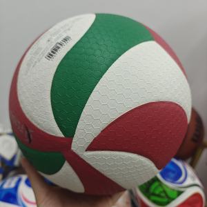 Ballon de volley-ball de compétition personnalisable, taille officielle 5, fabriqué en cuir PU doux de qualité supérieure - Product Image 1