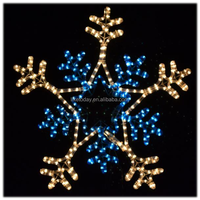 Luces LED Decorativas con Forma de Copo de Nieve, Impermeables IP65, Diseño Temático, 60cm 30CM, para Paisajes Navideños, Exteriores y Calles