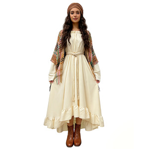 Vestido Renacentista con Hombros Descubiertos para Mujer, Manga Larga, Falda Maxi, Disfraz, Traje de Fiesta, Estilo Medieval - Product Image 4