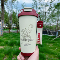Taza de Café Deportiva de Acero Inoxidable Aislada y Ecológica con Agarre para Camping, Fiestas y Regalos (Opción de Logotipo Personalizado)