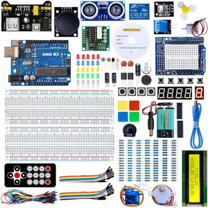 Kit de démarrage Arduino Uno R3 avec plateau d'expérimentation, capteurs et composants pour l'éducation STEM et les projets DIY - Product Image 1