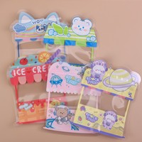 Sachet d'emballage alimentaire scellé sous pression en CPP motif Ours de dessin animé Modèle D201 Petit Transparent pour Aliments pour Bébés et Chewing-gums