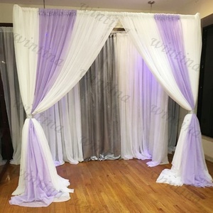 Wintina Heavy Duty <span class=keywords><strong>3x3</strong></span> Metal boda arco telón <span class=keywords><strong>de</strong></span> fondo soporte marco Kit aluminio flor globo tubo cortina para Eventos Cumpleaños - Product Image 5