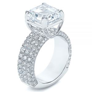 Bague Fine Jewelry Bague de fiançailles en argent sterling 925 avec zircon cubique blanc coupe princesse - Product Image 6