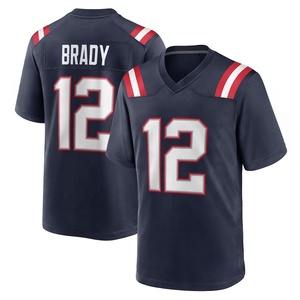Jersey de Fútbol Americano Bordado al por Mayor de los New England Patriots, Color Azul Marino # 10 Drake Maye # 0 Gonzalez # Uniforme de Fútbol Americano de Tom Brady Número 12 - Product Image 3