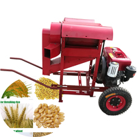 Machine à battre le grain électrique automatique multifonctionnelle, moteur 220V, capacité 200-300kg/h, pour usage agricole à petite échelle