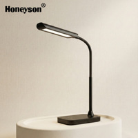 Lampe de bureau LED moderne à bras articulé rotatif en métal, haute luminosité, commande tactile, certifiée VDE, CRI>80, 7W