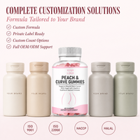 Peach Curve Gummy Formule Personnalisée Silhouette Féminine 60 Comprimés