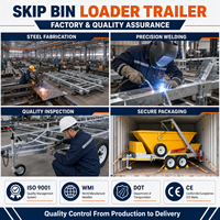 Remorque porte-conteneurs GSKIP pour déchets lourds avec homologation WMI DOT CE pour le transport de chantier et industriel