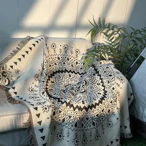 Tùy Chỉnh 100% Tái Chế Bông Dệt Chăn Ném Dệt Bohemian Ném Chăn Cắm Trại Chăn - Product Image 3