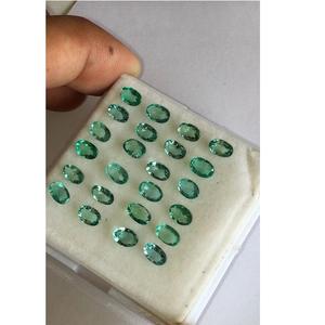 พลอยสีเขียวทรงรีทรงไข่มรกตธรรมชาติเกรด AAA ได้รับการรับรองสำหรับเครื่องประดับ - Product Image 1