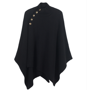<span class=keywords><strong>Poncho</strong></span> châle tricoté en laine mérinos pour femmes mode vente en gros - Product Image 1