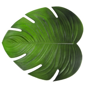 Mantel Individual de hoja de palma Artificial, antideslizante, impermeable, verde, EVA, para primavera - Product Image 1