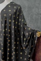 Printemps été nouveau tissu acétate brodé fleur motif foncé parfumé nuage tissu Hanfu gilet Orange Jacquard tissu