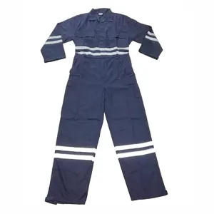 FLYTON Coverall Pakaian Kerja Konstruksi Pria, Pelindung Keamanan Kerja dengan Reflektor FT-SH06 J