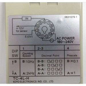 Compteur numérique de tachymètre Koyo TC-4L-H AC200V pour machine-outil - Product Image 3