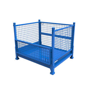 מחסן סופרמרקט מתכת רשת מיכל מתכת stackable כלוב - Product Image 1