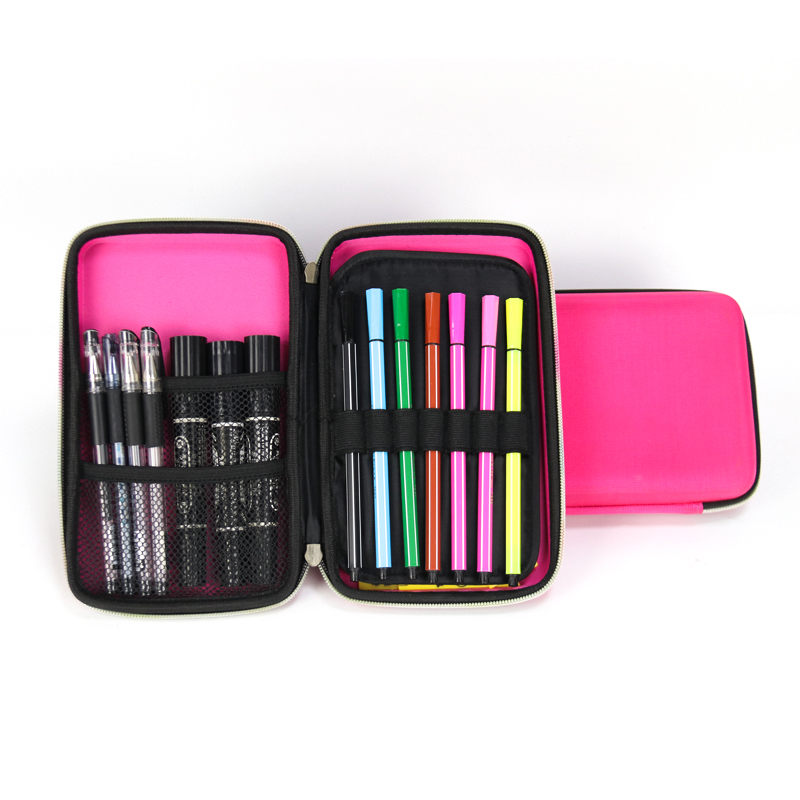 Противоударный вместительный мультяшный пенал с несколькими отделениями для девочек, Забавный пенал из ЭВА для канцелярских принадлежностей