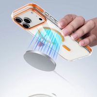 Coque de téléphone magnétique transparente Best-seller pour iPhone 17 Air 16 15 Pro Max, placage acrylique, pare-chocs robuste, dos rigide transparent