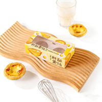Boîtes en papier alimentaire résistantes à la graisse, design personnalisé, vente en gros pour l'emballage de tartes aux œufs
