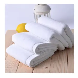 Wholesale large towel bath 100% cotton white blue cotton towels hotel bath towel set 100% egyptian cotton