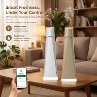 Diffuseur d'arômes intelligent électrique en aluminium avec détection de niveau d'huile, prévention des fuites, lumière LED Bluetooth et commande vocale