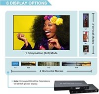 Écran publicitaire LCD d'intérieur pour mur vidéo, affichage à cadre fin, 4K HD, 3x3 panneaux, écrans multi-écrans, IP65, 500 nits, centre commercial