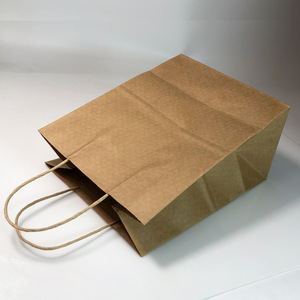 Emballage alimentaire à emporter personnalisé biodégradable et recyclable, sac en papier kraft blanc, impression numérique, poignée en corde de coton, supermarché - Product Image 6