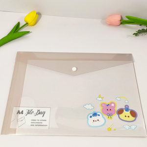 정리 및 문서 보관용 PP 버튼 끈 잠금 장치가 있는 레터 사이즈 A4 크라프트지 파일 폴더 - Product Image 4